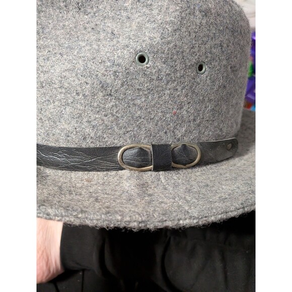 Vintage USA Union-Made Wool Felt Outback, Safari Fedora Hat Large Grandpacore - Picture 7 of 12